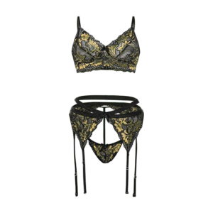 Lace Set Underwire with Garters